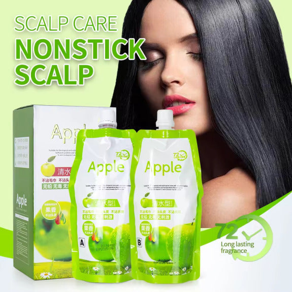 Ammonia Free Apple Fruit Magic Hair Dye Cream Clear Water Type for Men and Women Fast Cover White/Gray Hair Black Hair,
