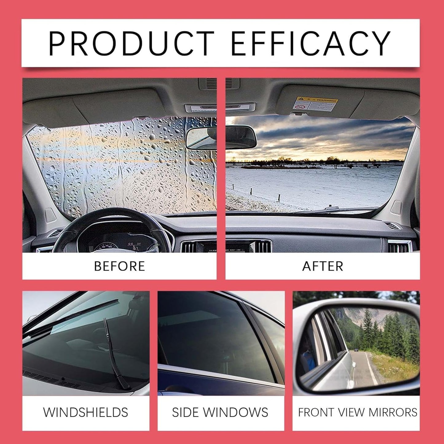 Car Glass Oil Film Removing Cleaner Glass Polish Cleaner Windscreen Cleaner Car Glass Polish Clear Window Car