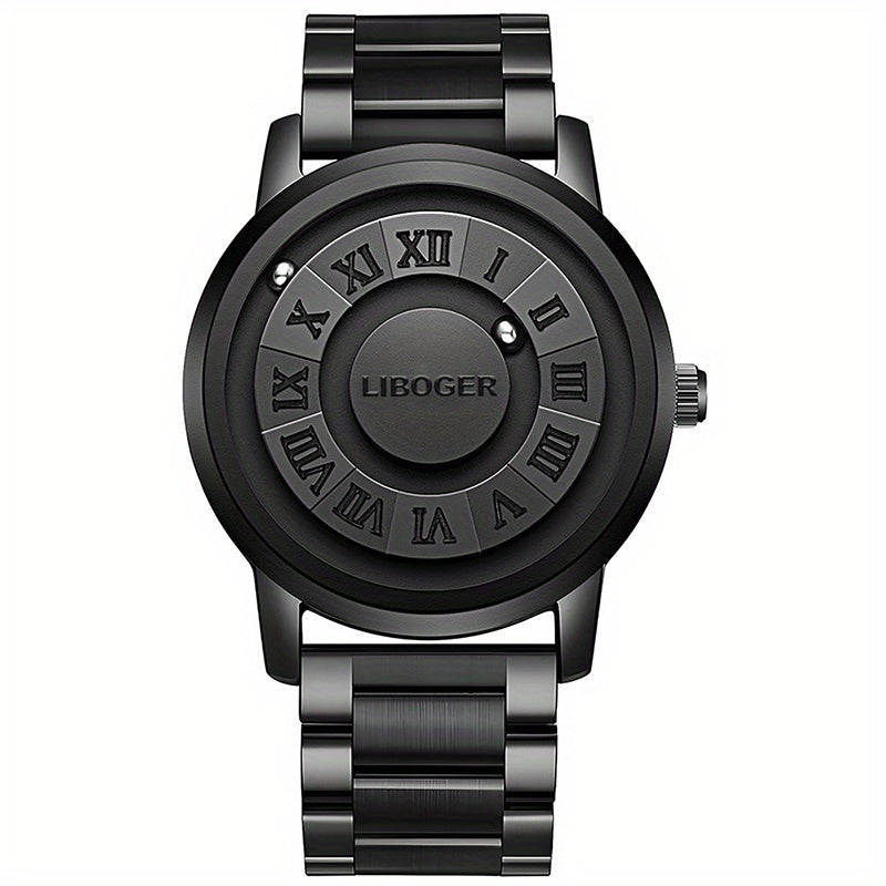 Men'S Stylish Business Watch - Black Dial with Roman Numerals