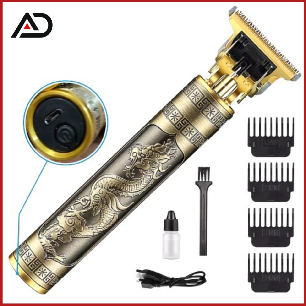 T9 Vintage Hair Trimmer For Men Rechargeable Shaver"