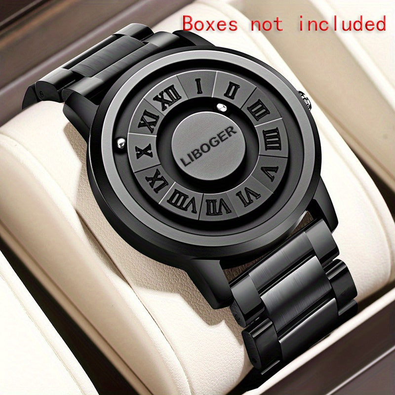 Men'S Stylish Business Watch - Black Dial with Roman Numerals