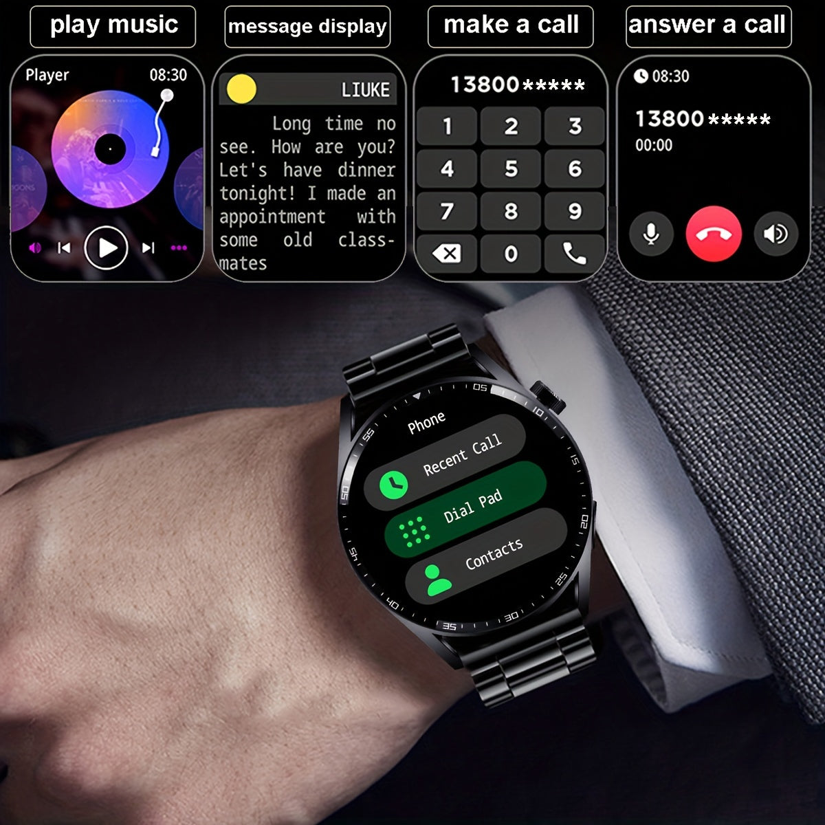New business smartwatch, 1.39-inch high-definition screen