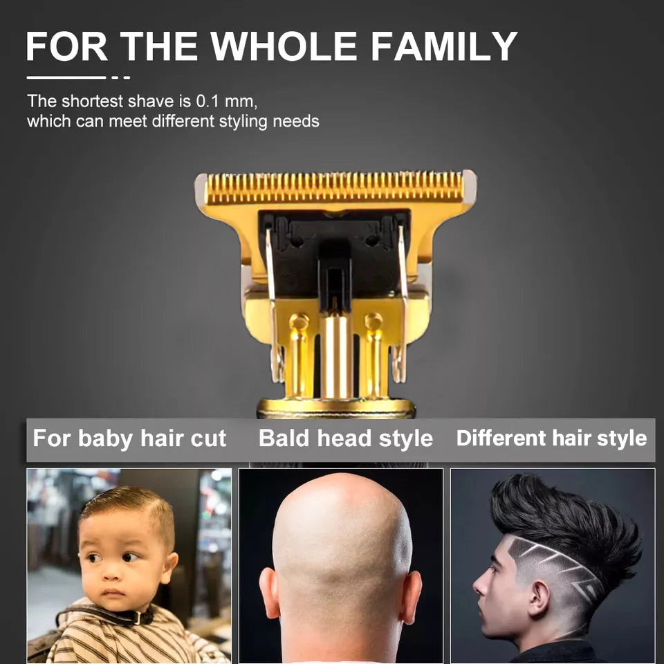 T9 Vintage Hair Trimmer For Men Rechargeable Shaver"